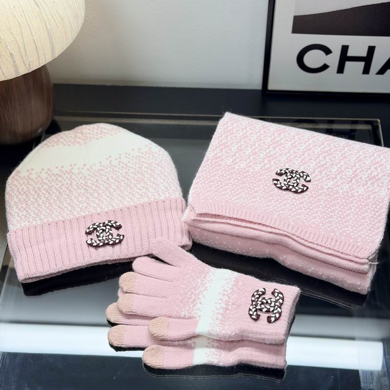 Chanel  scarf hat gloves dx08